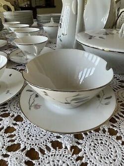 ART DECO -Rosenthal QUINCE GERMANY -86 Pieces Dinnerware Set Silver Trim