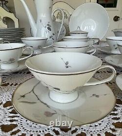 ART DECO -Rosenthal QUINCE GERMANY -86 Pieces Dinnerware Set Silver Trim