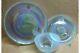 ARTISTIC ACCENTS PEARL WHITE OPAL IRIDESCENT GLASS 12 pc dinnerware plates bowl
