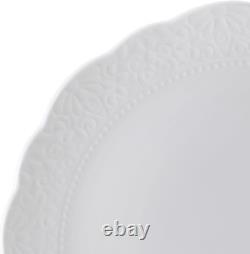 Abigail Bone China Lightweight Chip Resistant 12 Piece Dinnerware Set, Servic