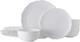Abigail Bone China Lightweight Chip Resistant 12 Piece Dinnerware Set, Service f