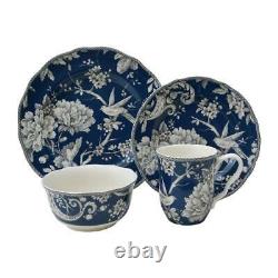 Adelaide 16-Piece Dark Blue Porcelain Dinnerware Set