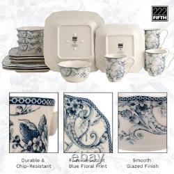 Adelaide 16-Piece Floral Dinnerware Set Microwave & Dishwasher Safe