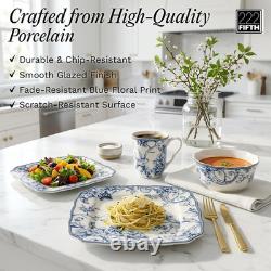 Adelaide 16-Piece Floral Dinnerware Set Microwave & Dishwasher Safe