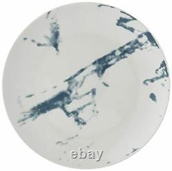 American Atelier Round Dinnerware Sets White & Blue Kitchen Plates Bowls an