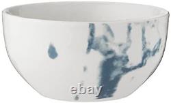 American Atelier Round Dinnerware Sets White & Blue Kitchen Plates Bowls an