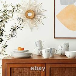 American Atelier Round Dinnerware Sets White & Blue Kitchen Plates Bowls an
