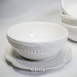 American Atelier Round Dinnerware Sets White Kitchen Plates, Bowls, and Mug