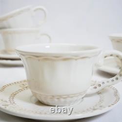 American Atelier Round Dinnerware Sets White Kitchen Plates, Bowls, and Mugs