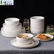 Amorarc Ceramic Dinnerware Sets, Wavy Rim Stoneware Plates and Bowls Sets, Highl