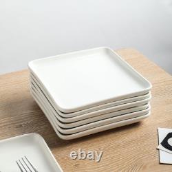 Amy Porcelain Dinnerware Set, 24-Piece Service for 6, White