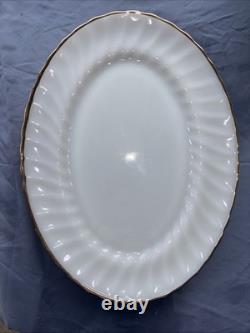 Anchor Hocking FireKing Dinnerware Made In USA White Milk Glass Dinner Set