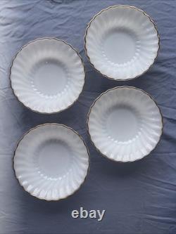 Anchor Hocking FireKing Dinnerware Made In USA White Milk Glass Dinner Set