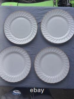 Anchor Hocking FireKing Dinnerware Made In USA White Milk Glass Dinner Set