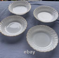 Anchor Hocking FireKing Dinnerware Made In USA White Milk Glass Dinner Set