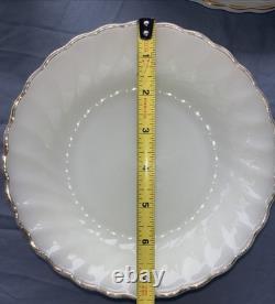 Anchor Hocking FireKing Dinnerware Made In USA White Milk Glass Dinner Set