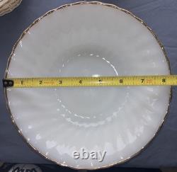 Anchor Hocking FireKing Dinnerware Made In USA White Milk Glass Dinner Set