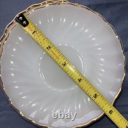 Anchor Hocking FireKing Dinnerware Made In USA White Milk Glass Dinner Set