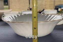 Anchor Hocking FireKing Dinnerware Made In USA White Milk Glass Dinner Set
