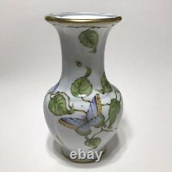 Anna Weatherley Designs Green Leaf Porcelain Vase Hand Painted Hungary M349