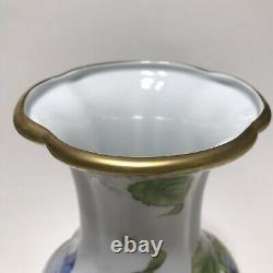 Anna Weatherley Designs Green Leaf Porcelain Vase Hand Painted Hungary M349