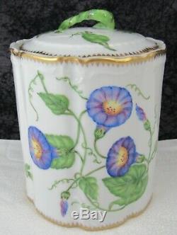 Anna Weatherley Morning Glory Hand-painted Porcelain Biscuit Jar or Canister