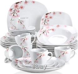 Annie 30pc/24pc/20pc Porcelain Delicate Floral Dinnerware Set Service for 6