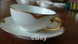 Antique 50-piece Haviland Limoges china dinnerware Silver Anniversary