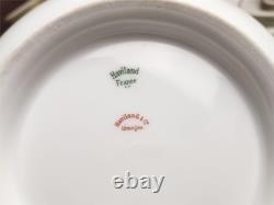 Antique 56pc. Haviland Limoges Schleiger White & Gold Dinner Set
