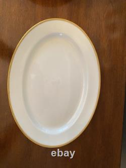 Antique 56pc. Haviland Limoges Schleiger White & Gold Dinner Set