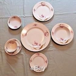 Antique Eschenbach Bavaria-Germany Dinnerware set White with Pink Flowers