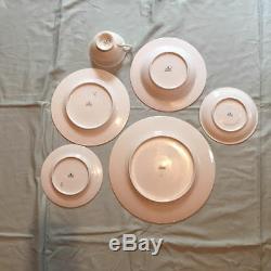 Antique Eschenbach Bavaria-Germany Dinnerware set White with Pink Flowers