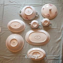 Antique Eschenbach Bavaria-Germany Dinnerware set White with Pink Flowers