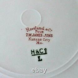 Antique HAVILAND Dinnerware Pour TM James & Sons Kansas City MO 88 pcs SALE