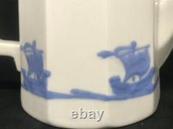 Antique Rookwood Pottery Blue Ship Dinnerware/Shipware Handled Coffee Pot 5 1/2