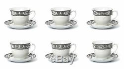 Antique Silver 57-PCs Dinnerware Set for 8 person Luxury Bone China Porcelain