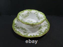 Antique/Vintage SAXE Austria Ramekin Custard Bowl Cups with Saucers Set of 10