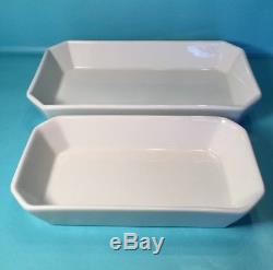 Apilco Bakeware Porcelain Baking Dish White Oven to Table Pair