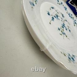 Arcopal Durand France Veronica 16-Piece Dinnerware Set Blue Floral Scalloped NEW
