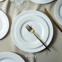 Aria Bone China 12-Piece Dinnerware Set, White