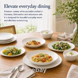 Artesano 16 Piece Dinnerware Set, Creamy White