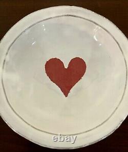 Astier De Villatte LOT OF 2 Selection Saint-Valentin Crying Red Heart Saucers