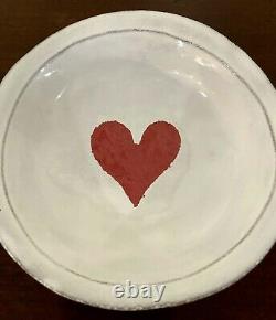 Astier De Villatte LOT OF 2 Selection Saint-Valentin Crying Red Heart Saucers