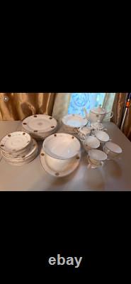 Auntic bone china dinnerware set 47 pieces