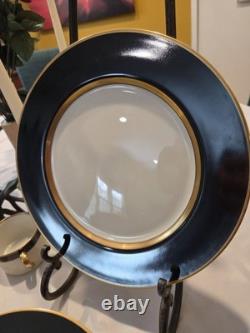 BNOS Fitz and Floyd Renaissance Black/Gold/White 20 Piece Service for 4 MINT