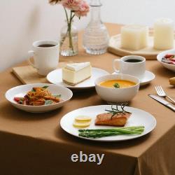 BTaT- White Dinner Plates, 10.5 inch, Set of 12, Restaurant Dishes, White Por