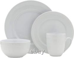 Beaded 16 Piece Dinnerware Set, Set of 4