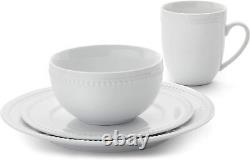 Beaded 16 Piece Dinnerware Set, Set of 4