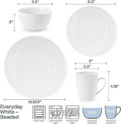 Beaded 16 Piece Dinnerware Set, Set of 4