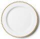 Beaded Collection Disposable Premium Heavyweight Plastic Plates & Soup Bowls